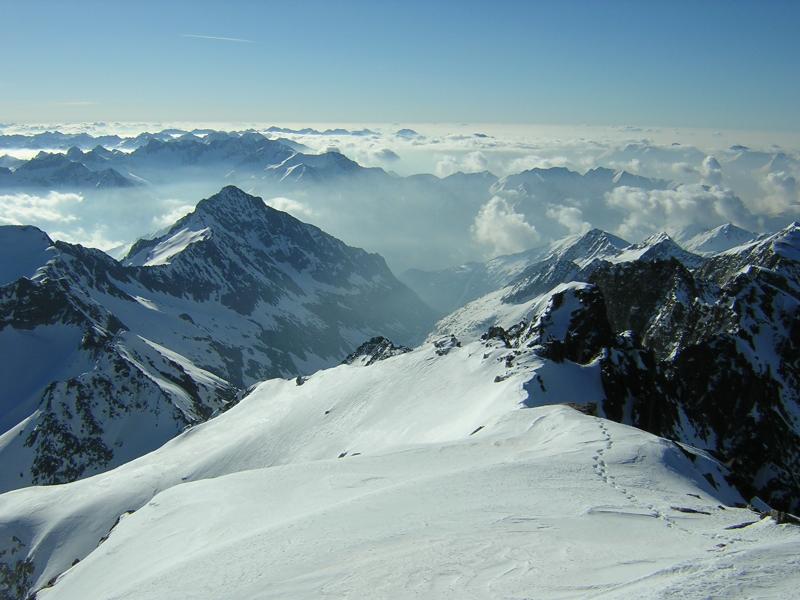 Foto de vistas desde la cumbre del Aneto.