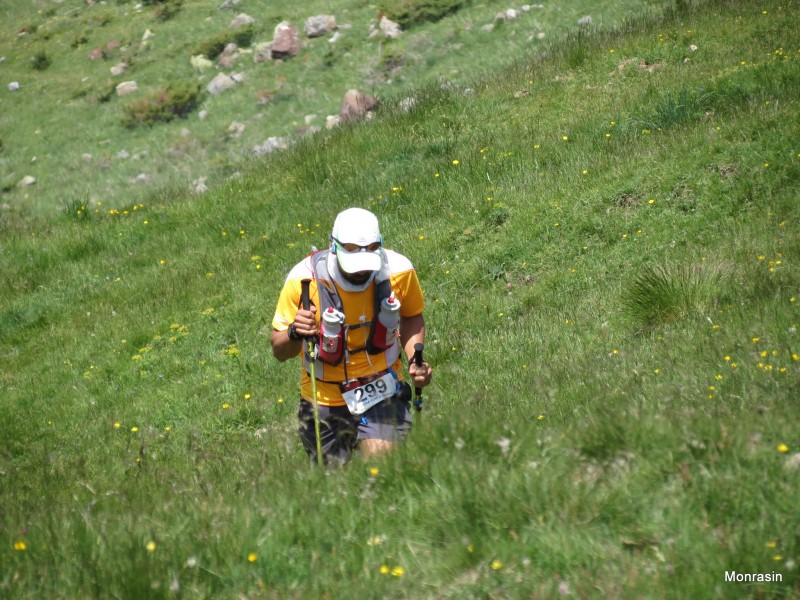 Foto de Gaspar corriendo durante la carrera Ultra Trail Ternua-Sobrarbe el 27 de junio de 2015. Crédito de la foto: Monrasin